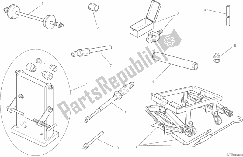 All parts for the Workshop Service Tools, Frame of the Ducati Scrambler Urban Enduro Thailand USA 803 2015